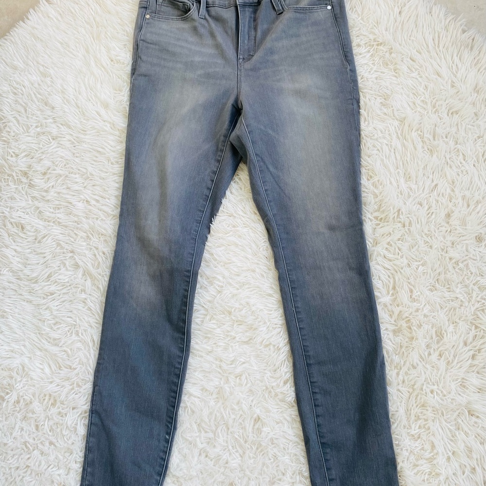 ATHLETA Gray Skinny Jeans Women’s Size 10 Stretch Denim Mid Rise Slim